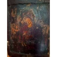 Антикварная икона Пресвятой Богородицы "Взыскание Погибших" Первая половина 18 века, ковчег, темперная живопись, Редкость!