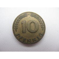 ФРГ 10 пфеннигов 1949 F.