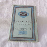 Паспорт для прохода в Британскую зону (Удостоверение личности Германия Кельн)