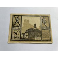 Германия Нотгельд Auma (Thuringia) 50 пфеннигов 01.11.1921 год / Ратуша