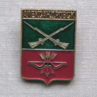 Значок герб города Александровск 6-05