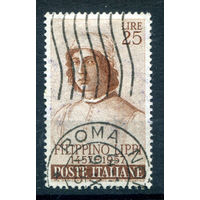 Италия (Республика) - 1957г. - Филиппо Липпи, итальянский живописец - 1 марка - полная серия, гашёная [Mi 995]. #1-It-2-B-2