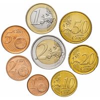 Греция набор евро 2002 (8 монет) UNC в холдерах