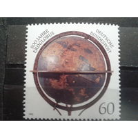 Германия 1992 500 лет глобусу, космография** Михель-1,6 евро