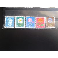 Швейцария, 1963, Цветы, полная серия, Михель 8,50 евро гаш.