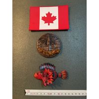 Магнит Магниты Канада флаг Россия Калининград Египет рыба ( Цена указана за один)
