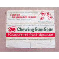 01-279 Обертка фантик от жевачки жевательной резинки OK Chewing Gum Sour Германия 1970-е