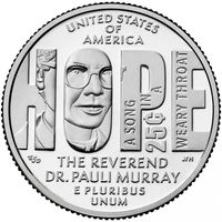 США 25 центов, 2024 D Паули Мюррей UNC