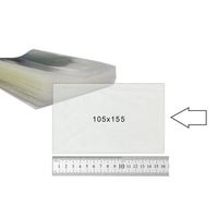 Холдер (файл) для банкнот, открыток, карточек. Тонкий 105*155 мм. 30 микрон, прозрачный, упаковка 50 штук. РФ
