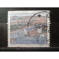 Швеция 1990 Нац. парк, гуси летят