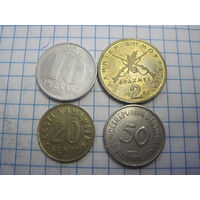 Четыре монеты/1 с рубля!