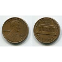 США. 1 цент (1977, буква D)