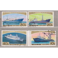 Флот Корабли Транспорт Корея КНДР 1988 год  лот 1083 ПОЛНАЯ СЕРИЯ