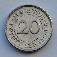 Маврикий 20 центов. 2010