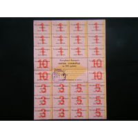 Карточка Потребителя на 100 рублей 1992г. Гомель 1-Й ВЫПУСК.