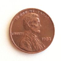 США. 1 цент 1982 г.