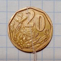20 центов 2008 ЮАР  Брак, разворот( поворот)