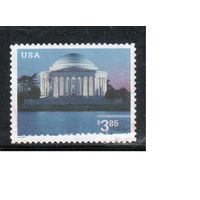 США-2002 (Мих.3624) , гаш. , Мемориал Джефферсона, Архитектура (одиночка),(1)