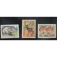 Чехословакия-1966,(Мих.1661-1663)  **  , Фауна, 3 марки