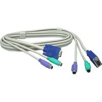 КВМ-кабель (KVM-кабель) VGA (HDB15) + 2 x PS/2