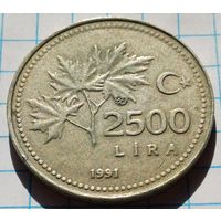 Турция 2500 лир, 1991      ( 1-8-3 )