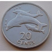 Кирибати. 20 центов 1979 год  KM#5 "Три Дельфина" Тираж: 20.000 шт