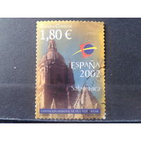 Испания 2002 Кафедральный собор в Саламанке, марка из блока Михель-3,6 евро гаш
