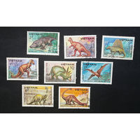 Вьетнам 1984 г. Доисторические животные. Динозавры. Фауна, полная серия из 8 марок #0096-Ф2P18