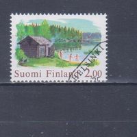 [173] Финляндия 1977. Природа.Ландшафт.Сауна. Одиночный выпуск. Гашеная марка.