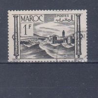 [1232] Французские колонии. Марокко 1947. Форт.Пушки.1 ф. Гашеная марка.