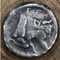 Греция, Гела (Сицилия) Бык Гелас. 467-460 гг до н.э. Дидрахма. Серебро, 7,09 гр.