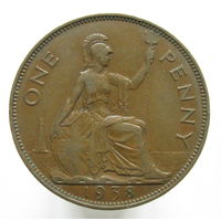 Великобритания 1 пенни 1938 (27) распродажа коллекции