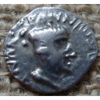 ИНДИЯ-nahapana-короли potrate-редчайшие серебряная монета 2,09гр.16,2мм.