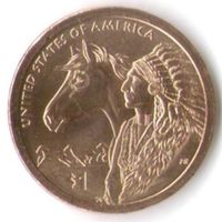 1 доллар США 2012 год Сакагавея Торговые пути 17 века двор Р _состояние UNC