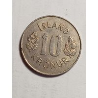Исландия 10 крон 1973 года .