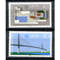 Германия (ФРГ) - 1987г. - Современная архитектура - полная серия, MNH с отпечатками [Mi 1321-1322] - 2 марки