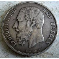 Бельгия. 5 франков 1872 г.