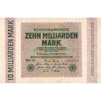Германия, 10 миллиардов марок, 1923 г. Редкие.