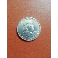 Сша 50 центов 1951 серебро