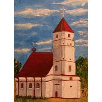 Картина "Спасо-Преображенская церковь" Заславль