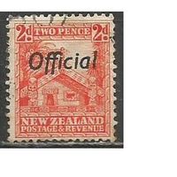 Новая Зеландия. Деревня аборигенов. Служебная марка. 1938г. Mi#43.