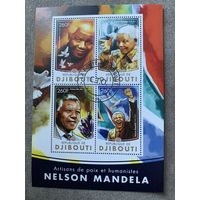 Джибути 2016. Нельсон Мандела. Малый лист
