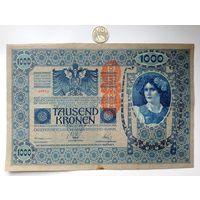 Werty71 Австро-Венгрия 1000 крон 1919 банкнота Австрия большой формат