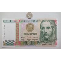Werty71 Перу 1000 инти 1988 UNC банкнота