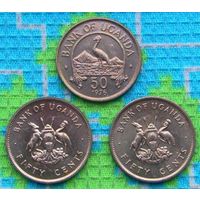 Уганда 50 центов 1976 года, UNС. Восточный Венценосный журавль