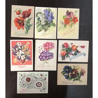 Открытки Поздравляю Цветы 1958-1968 год Цена за все