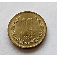 Чили 10 песо, 2004