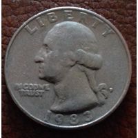 CША 25 центов 1983P