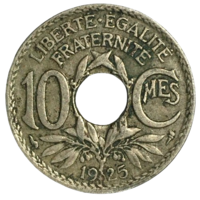Франция 10 сантимов, 1925