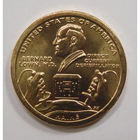 США 1 доллар 2024 Американские инновации Дефбриллятор постоянного тока  Мэн  Двор D и Р 24-я монета в серии.